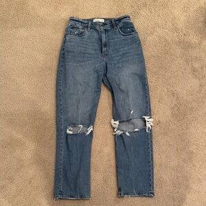 Abercrombie & Fitch Blue Straight Leg Jeans